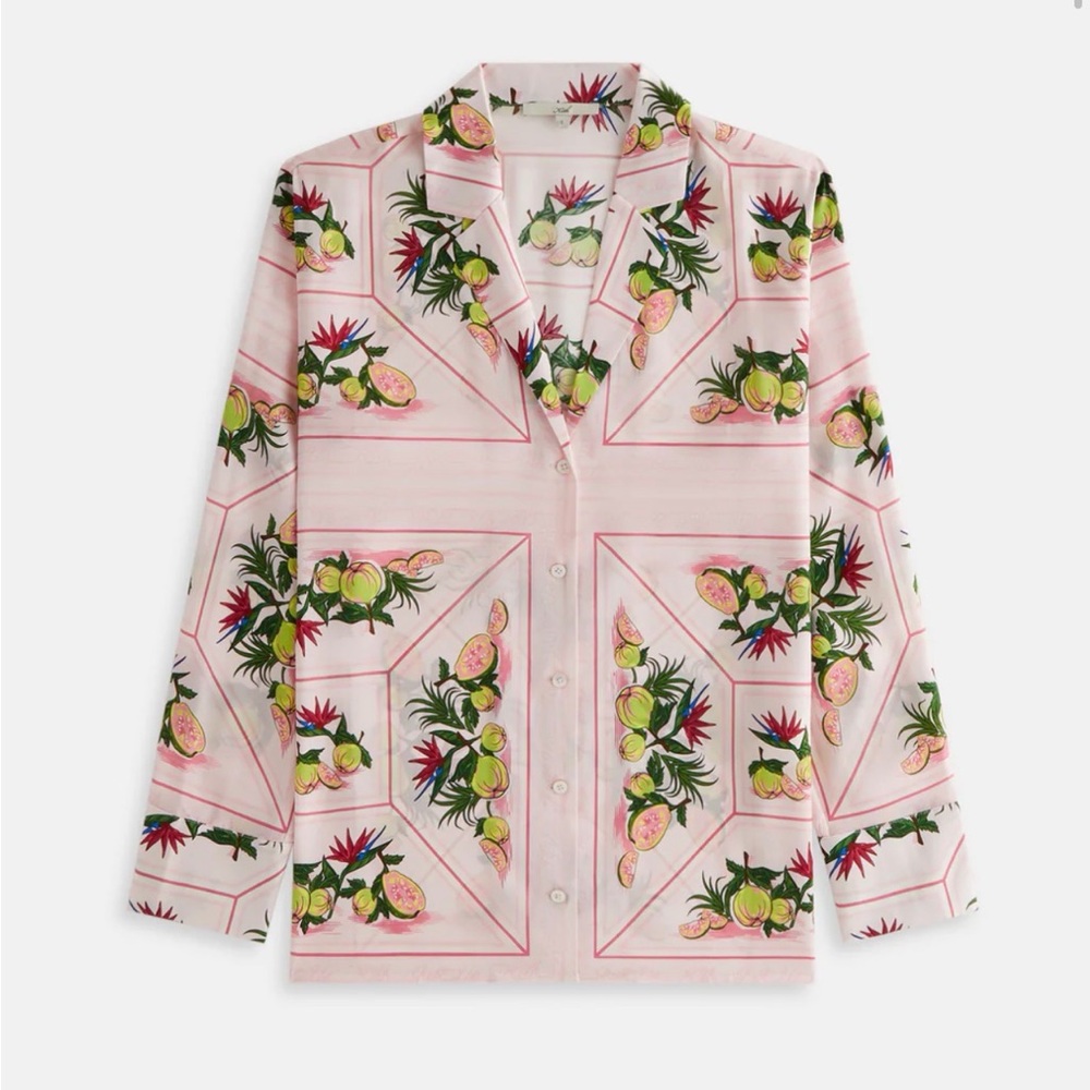 Pink Tropical Print blouse kith